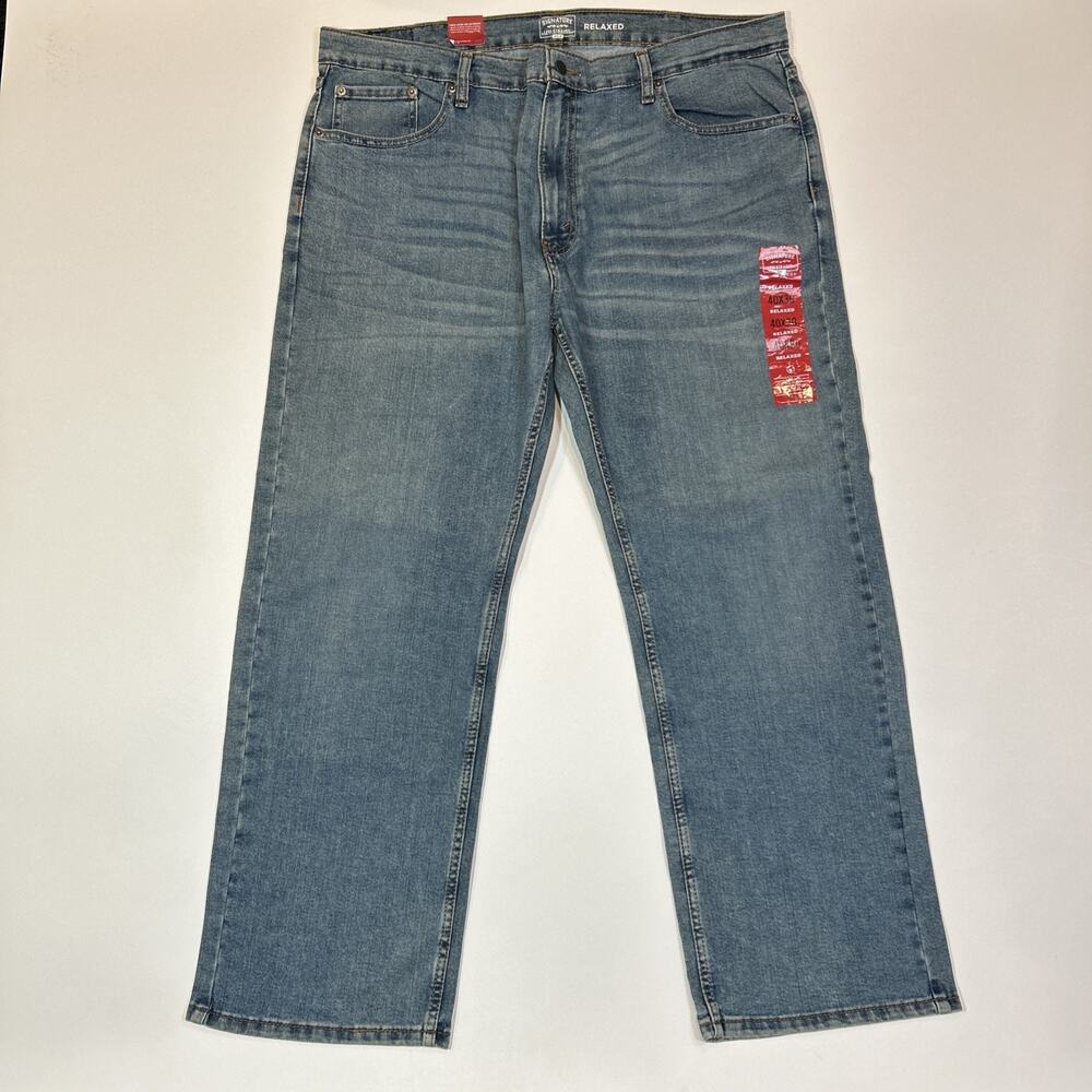 Levis Signature Gold Jeans Mens 40x30 Relaxed Fit Light Wash NWT